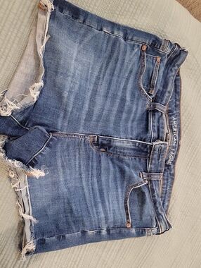 American Eagle Outfitters Distressed Blue Denim Cutoff Shorts